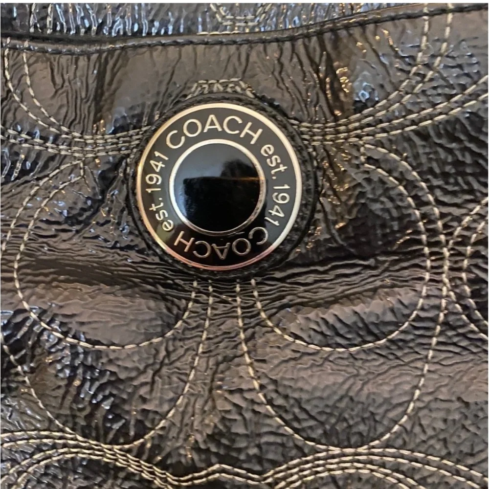 Coach 'Signature C' Patent Leather Tote